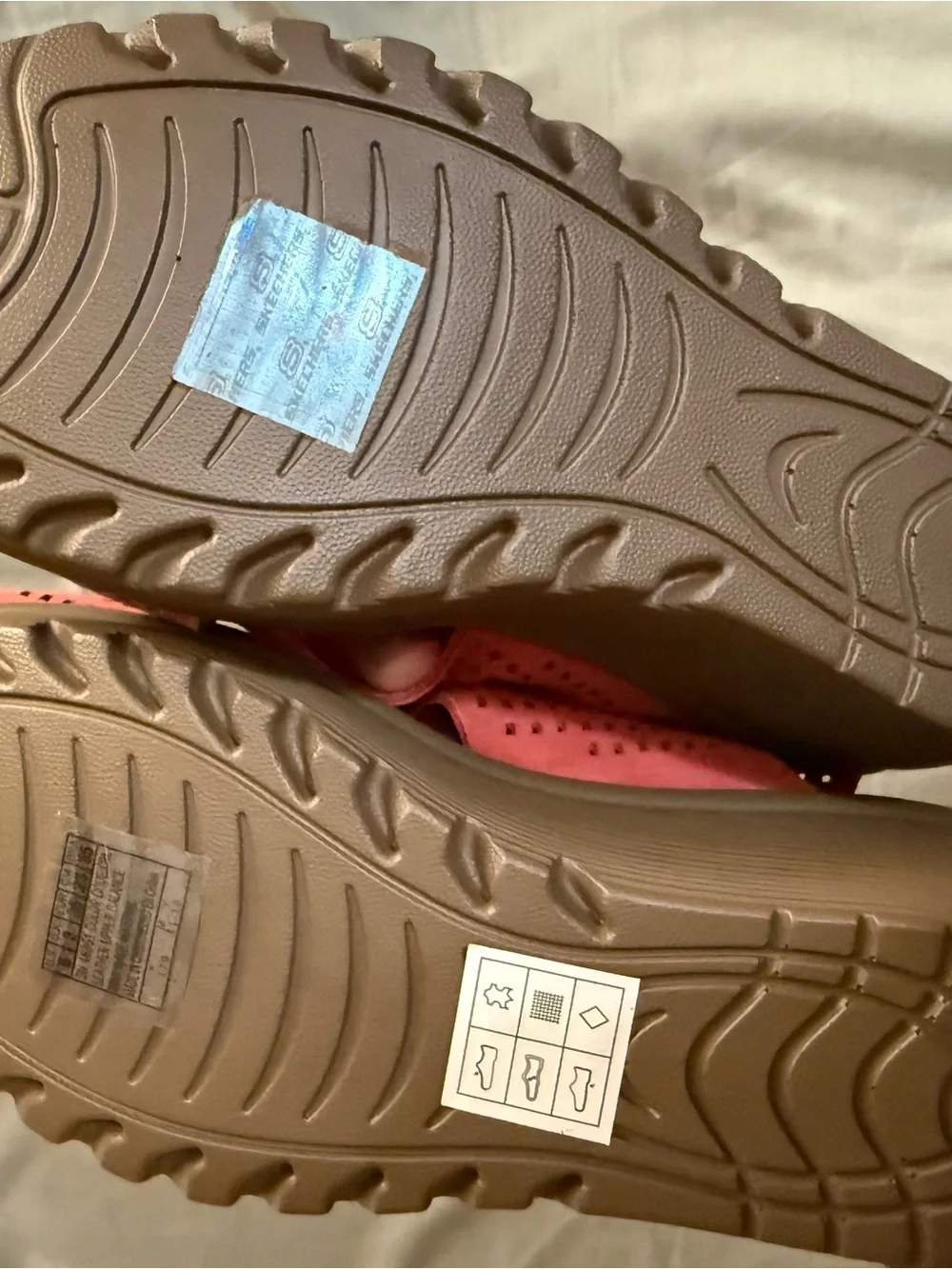 Skechers coral Perforated Wedge Slingback Sandals